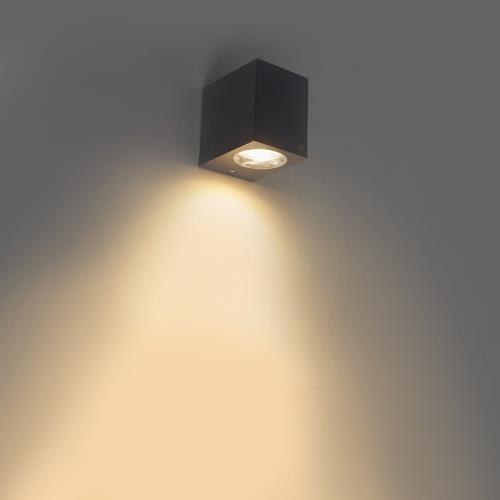 Moderná vonkajšia nástenná lampa sivá plastová - Baleno