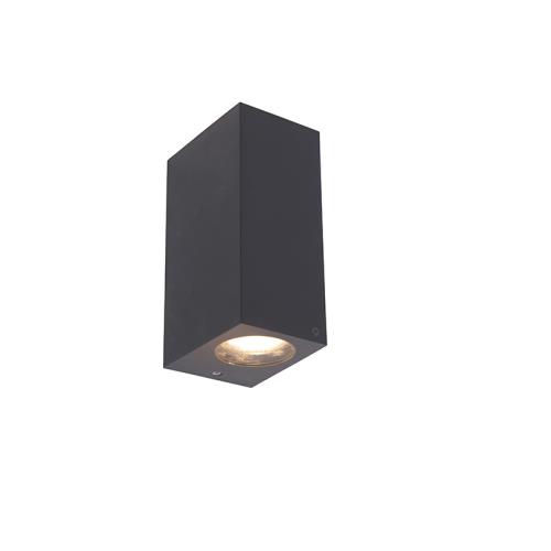 Moderná nástenná lampa sivá plastová 2-žiarovková - Baleno