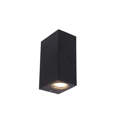 Inteligentná nástenná lampa čierna plastová vrátane 2 Wifi GU10 - Baleno
