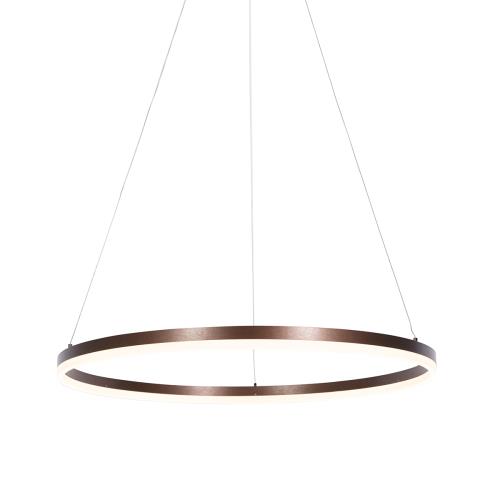 Tmavo bronzové závesné svietidlo 80 cm vrátane LED s 3-stupňovým stmievaním - Anello