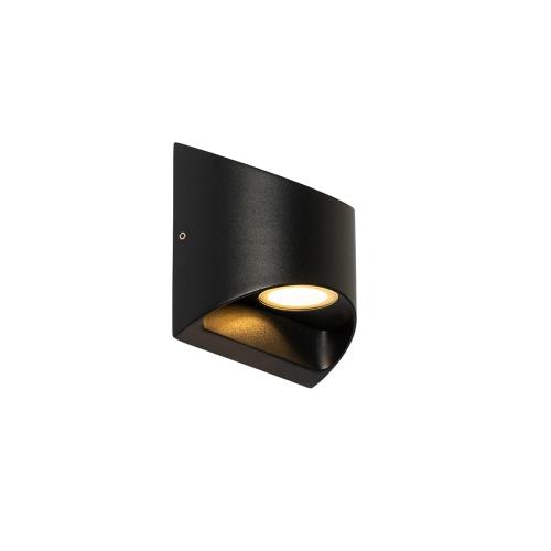 Moderná vonkajšia nástenná lampa čierna vrátane LED 2-svetlo IP54 - Mal