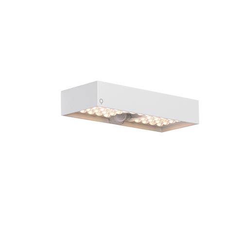 Vonkajšia nástenná lampa biela so stmievateľným svetlom a senzorom na solárny pohon - Kayo