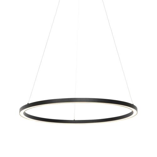 Inteligentné závesné svietidlo čierne 80 cm vrátane LED a RGBW - Girello