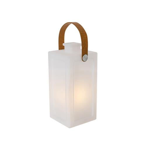 Moderná stolná lampa biela s efektom plameňa nabíjateľná IP44 - Stard