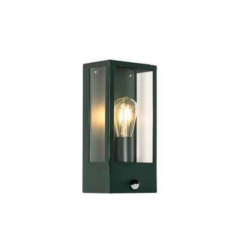 Vonkajšia nástenná lampa tmavozelená s pohybovým senzorom IP44 - Rotterdam