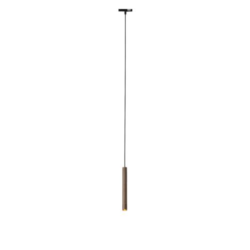 Moderné závesné svietidlo tmavá bronz pre 1-fázový koľajnicový systém - Slimline Keno