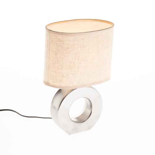 Moderná stolná lampa béžová s oceľou - Tohu