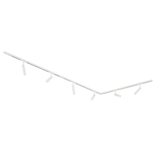 Moderný koľajnicový systém s 6 bielymi bodovými svetlami 1-fázový - Slimline Uzzy