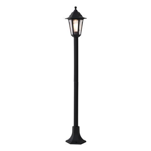 Klasické vonkajšie stĺpikové svietidlo čierne 122 cm IP44 - New Haven Hammered