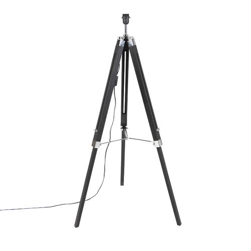 Stojaca lampa čierna bez tienidla - Tripod