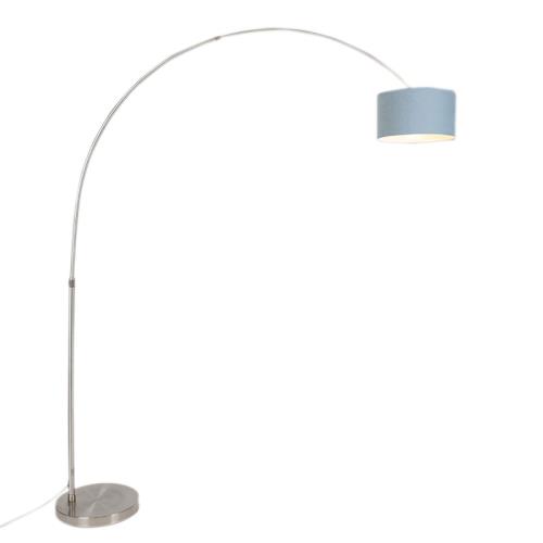 Obojková lampa z ocele s tienidlom 35/35/20 modrá nastaviteľná - XXL